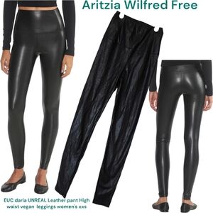 ARITZIA Wilfred Free daria pant High waist Black faux leather leggings women xxs